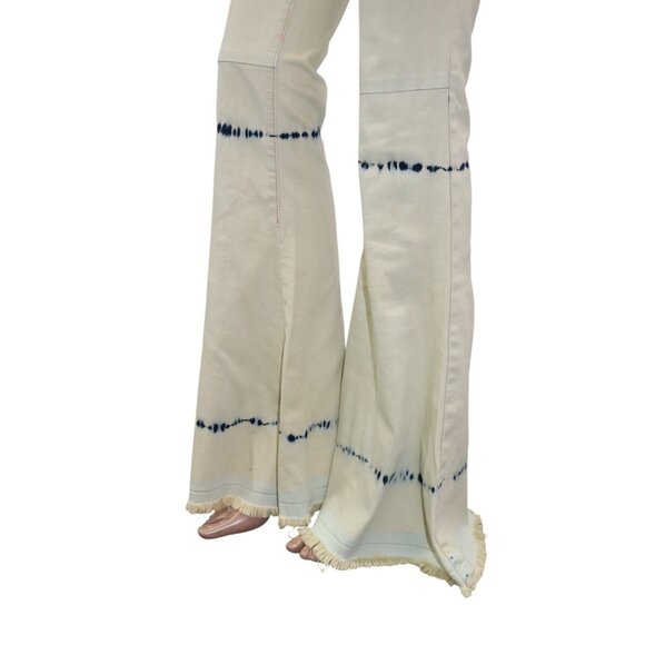ONE TEASPOON Ziggy Tie Dye Bleach Flare Bellbottom Jeans 28 - Picture 5 of 10